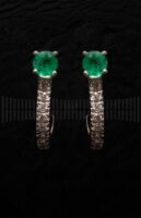 Pendientes Brillantes y Esmeralda