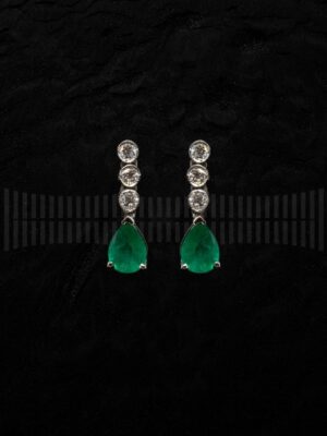 Pendientes Brillantes y Esmeralda