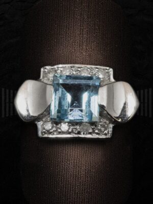 MER 6412 BTE SORTIJA ORO BLANCO CIRCONITAS Y AGUAMARINA-detalle