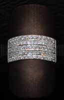 Sortija Oro Blanco y Circonitas