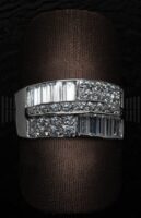 Sortija Oro Blanco y Circonitas