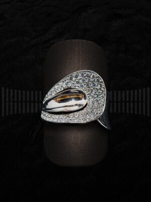 Sortija Oro Blanco y Solitario Circonita