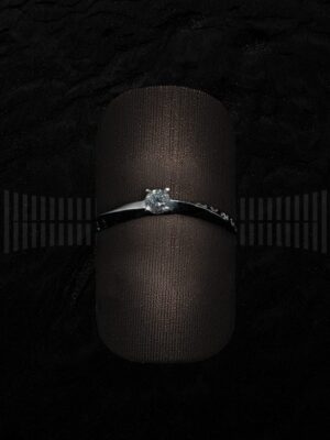 Solitario Brillante Amor Firmado en Aro