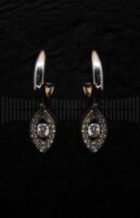 Pendientes Oro Combinado brillantes