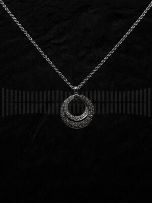 Gargantilla Doble Oro Blanco y Brillantes