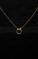 Gargantilla oro amarillo aguamarina y brillantes