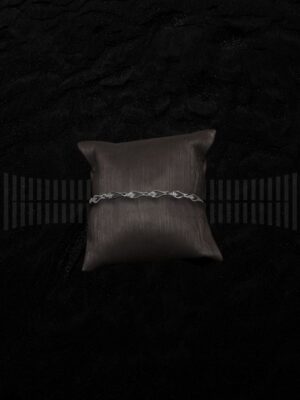 Pulsera Oro Blanco y Circonitas