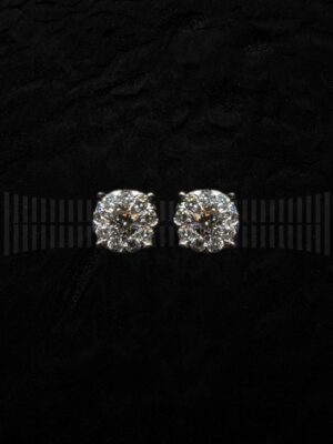 Roseta brillantes Oro Blanco