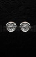 Roseta brillantes Oro Blanco