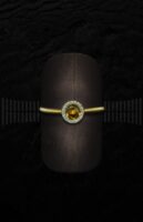 Sortija Oro Amarillo con topacio y brillantes