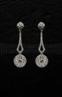 Pendientes Largos Roseta Brillantes