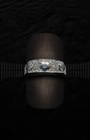 Sortija Oro Blanco y Circonitas