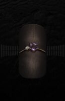 Sortija Oro Rosa Diamante y Amatista