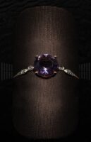 Sortija Oro Rosa Amatista y Diamantes