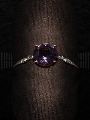 SSF BT 365-00850 SORTIJA ORO ROSA AMATISTA Y DIAMANTES (2) IMG_1455-detalle