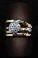 Sortija Oro Rosa con Diamantes (Circulos)