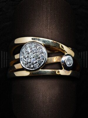 SSF BT 620-0039 SORTIJA ORO ROSA CON DIAMANTES (CIRCULOS)-detalle