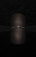 Solitario Oro Blanco y Diamante