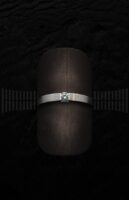 Solitario Mate con Brillantes en Perfil