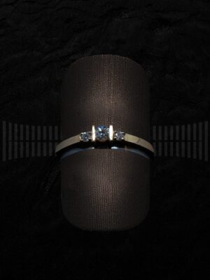 Solitario Combinado Oro Rosa y Oro Blanco