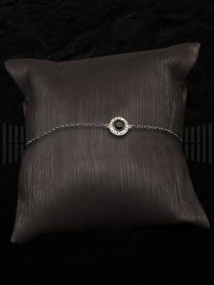 VAR BT V-2421PU PULSERA ORO BLANCO CON DIAMANTES Y ZAFIRO AZUL-detalle