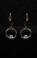 Pendientes Oro Blanco y Oro Rosa con Diamantes