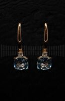 Pendientes Aguamarina y Brillantes