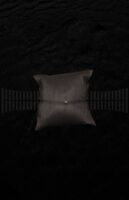 Pulsera de Plata Ribonada en Negro con Chatones de Diamantes