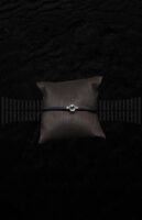 Pulsera acero frente oro blanco brillante y aguamarina