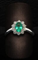 Sortija Esmeralda y Brillantes