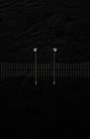 Pendiente chatón circonita con cadena desmontable grande