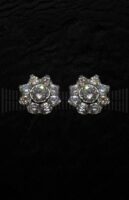 Roseta de Oro blanco con Brillantes