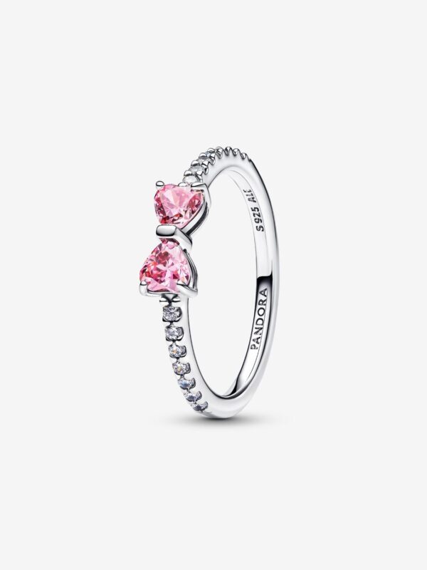 Anillo Lazo Rosa Brillante