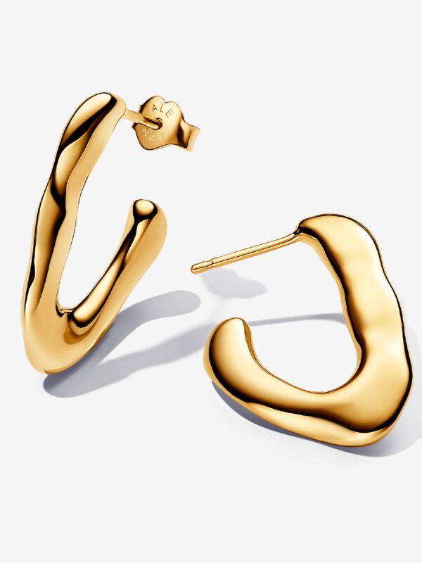 Pendientes de Aro Abierto Forma Orgánica de V