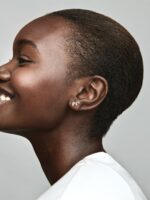 Pendientes de Botón Corte Pera Brillante