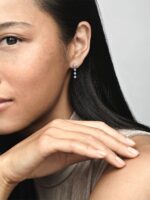 Pendientes Colgantes Círculo y Cuadrado Brillantes