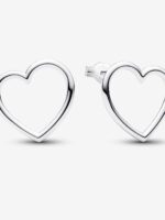 Pendientes de botón Corazón de Frente