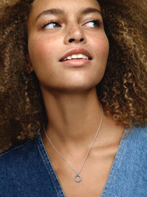 Collar Colgante Doble Círculo