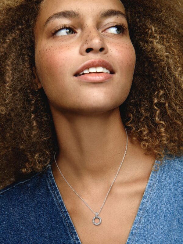 Collar Colgante Doble Círculo