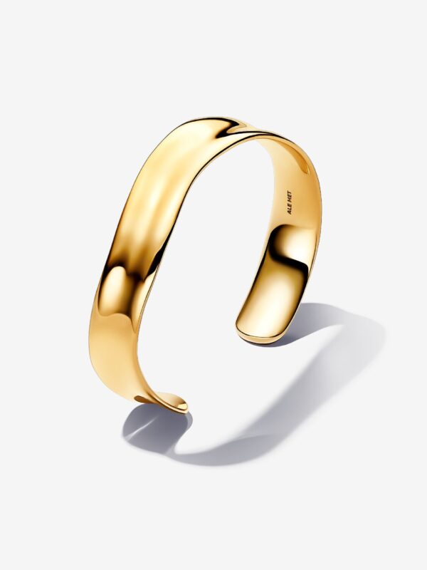 Pulsera Rígida Ancha Abierta Forma Orgánica