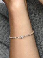 Pulsera de Tenis Halo Brillante