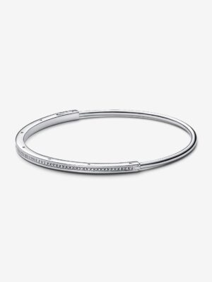 Pulsera Rígida Pandora Signature I-D Pavé