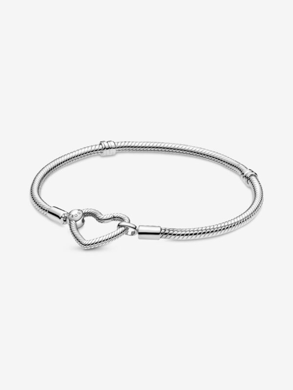 Pulsera de Cadena de Serpientes con Cierre de Corazón