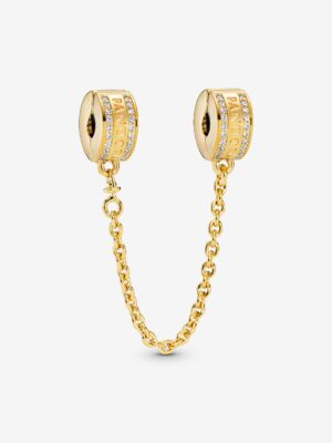 Charm de Clip Cadena de Seguridad del Logotipo de Pandora