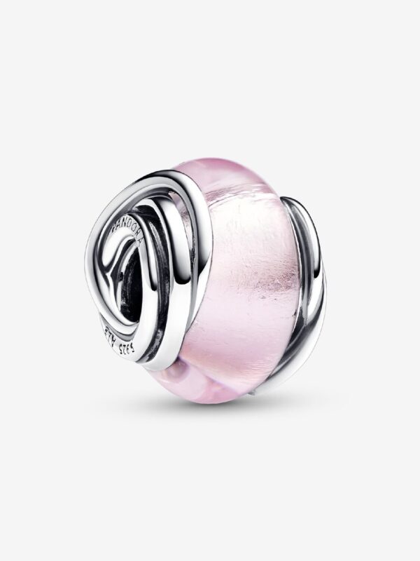 Charm de Cristal de Murano Rosa Envuelto