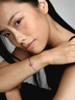 Charm de Cristal de Murano Rosa Fantasía Ondulado