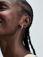 Pendientes de Aro Abierto Perlas Cultivadas de Agua Dulce Tratadas