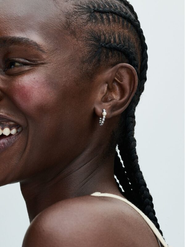 Pendientes de Aro Perla Cultivada de Agua Dulce Tratada y Esferas