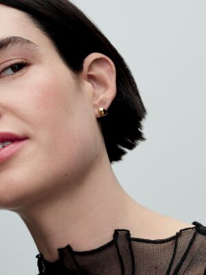 Pendientes de Botón Forma Orgánica