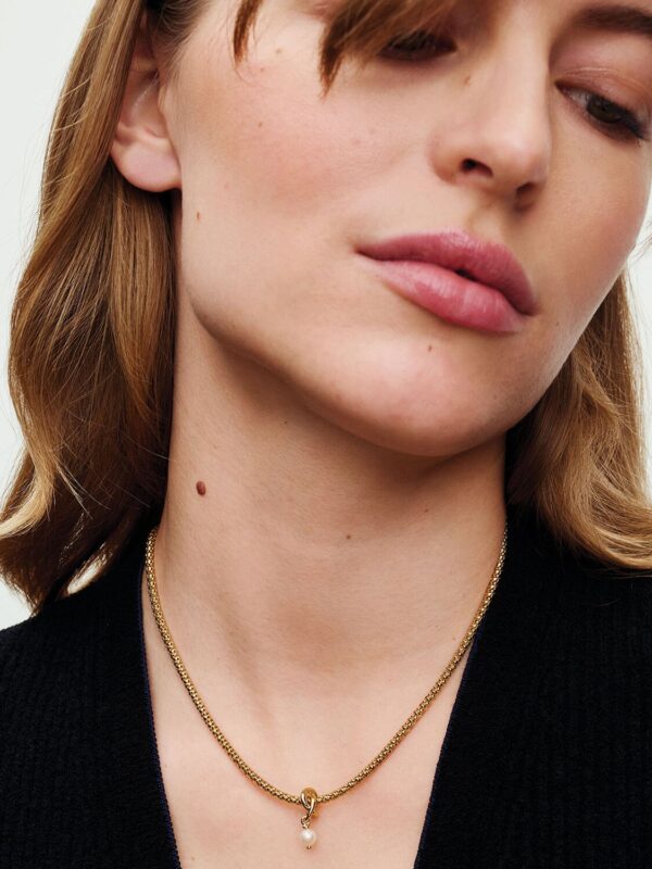 Charm Colgante Círculo Eternity Perla Cultivada De Agua Dulce